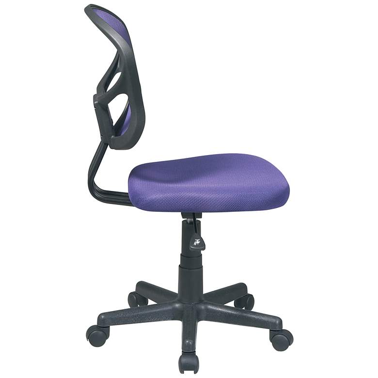 Image 4 EM Purple Mesh Adjustable Swivel Task Chair more views