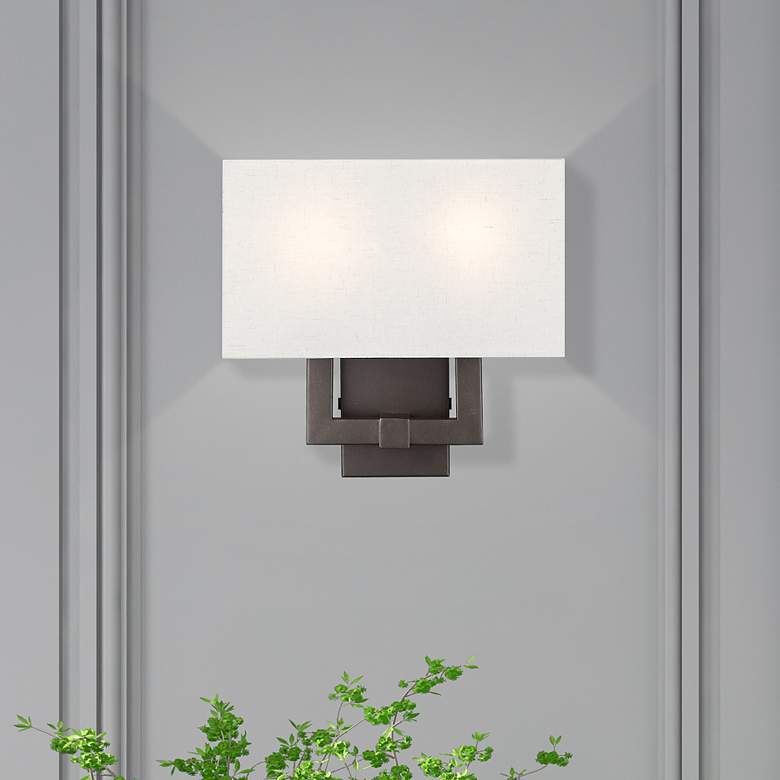 Image 2 Emaline 12 3/4" High English Bronze ADA Wall Sconce