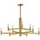 Emana 33 1/2" Wide Natural Aged Brass 9-Light Chandelier
