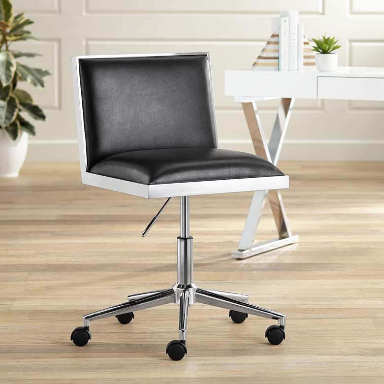 Image 1 Emario Aspen Black Modern Adjustable Swivel Office Chair