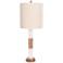 Embarcadero Natural Walnut and Clear Frosted Table Lamp
