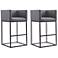 Embassy Barstool in Grey and Black (Set of 2)