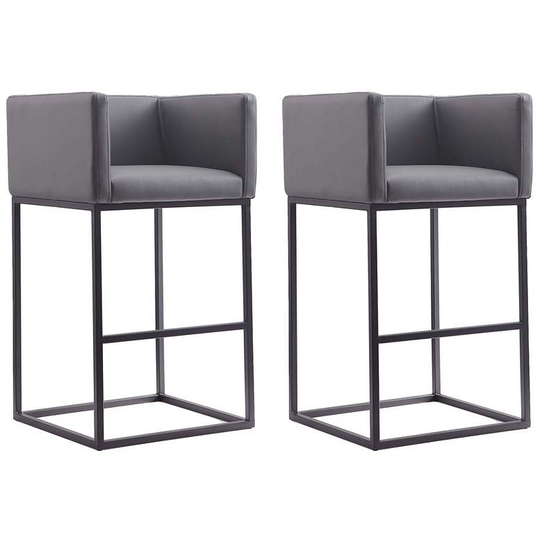 Image 1 Embassy Barstool in Grey and Black (Set of 2)