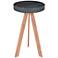 Ember 24" Heavy Black Wood and Copper Counter Stool