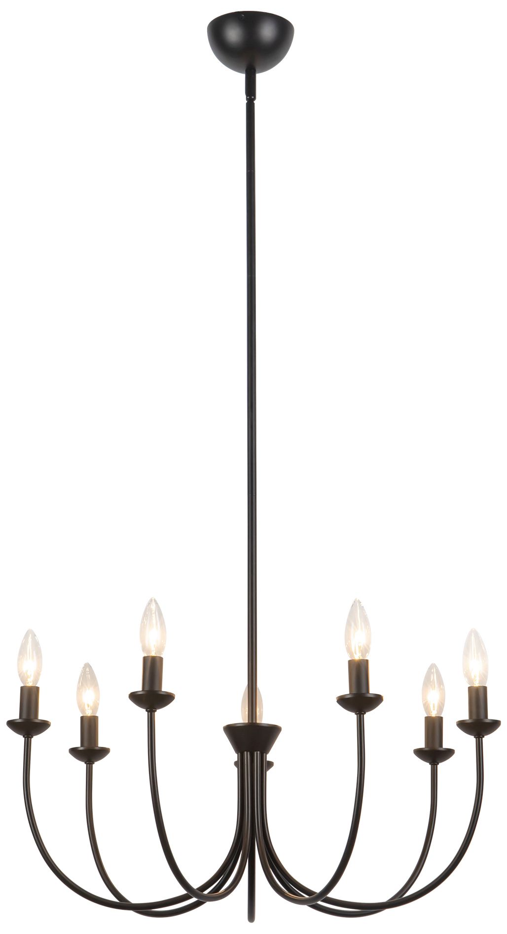 Image 2 Ember 26-in Matte Black Chandelier