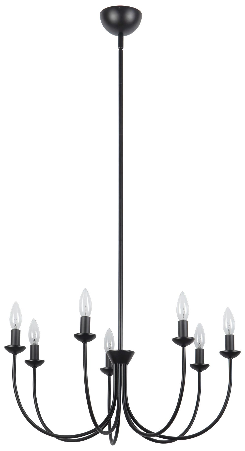 Image 3 Ember 26-in Matte Black Chandelier more views