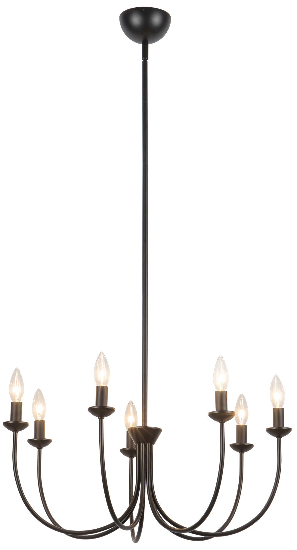 Image 6 Ember 26-in Matte Black Chandelier more views