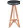 Ember 30" Heavy Black Wood and Copper Barstool