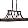 Embossed Faux Leather 36" Wide Kitchen Island Light Pendant