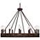 Embossed Leather Jessa 29 1/2" Wide Bronze Wheel Chandelier