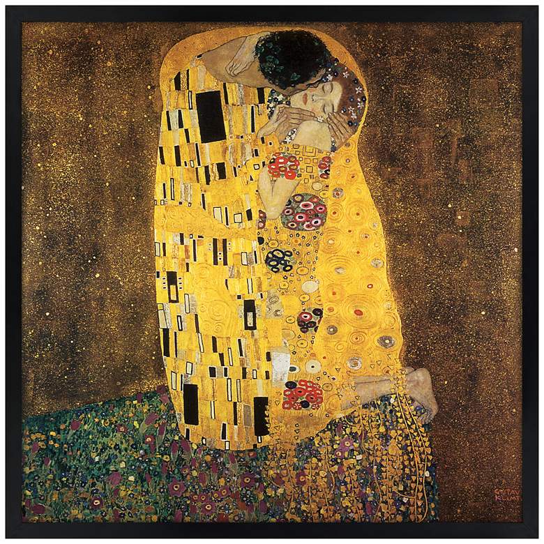 Embrace 31&quot; Square Black Giclee Wall Art