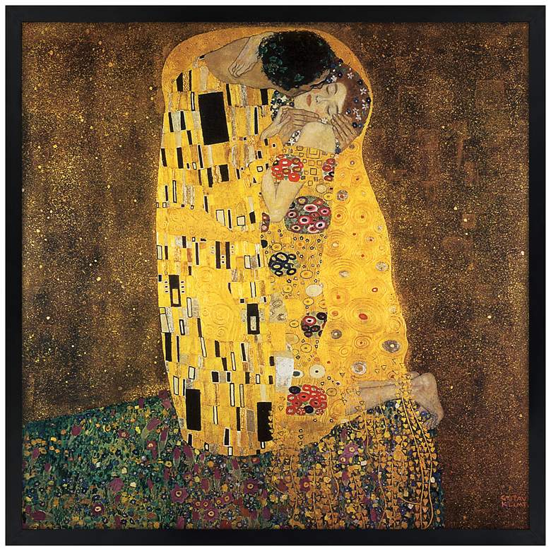 Image 1 Embrace 31" Square Black Giclee Wall Art