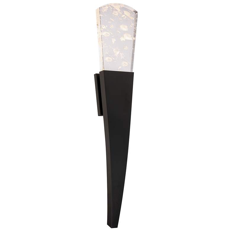 Image 2 Embrace 34"H x 6.5"W 1-Light Crystal Wall Sconce in Black