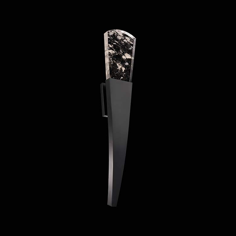 Image 3 Embrace 34"H x 6.5"W 1-Light Crystal Wall Sconce in Black more views