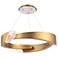 Embrace 5.5"H x 34.4"W 1-Light Crystal Pendant in Aged Brass