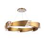 Thumbnail3 of Embrace 6.6"H x 44.3"W 1-Light Crystal Pendant in Aged Brass more views