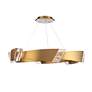 Thumbnail4 of Embrace 6.6"H x 44.3"W 1-Light Crystal Pendant in Aged Brass more views