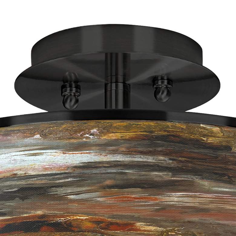 Image 2 Embracing Change Black 14 inch Wide Ceiling Light more views