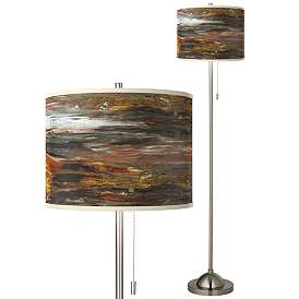 Image1 of Embracing Change Brushed Nickel Pull Chain Floor Lamp