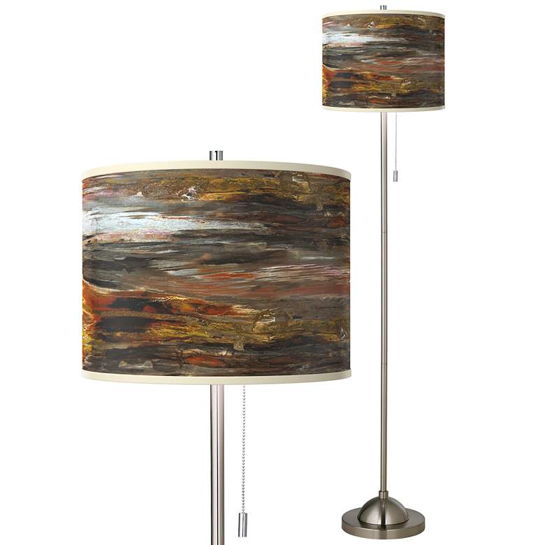 Image 1 Embracing Change Brushed Nickel Pull Chain Floor Lamp