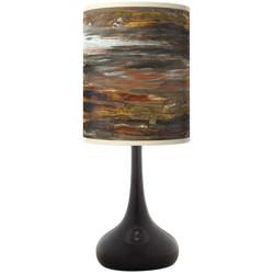 Embracing Change Giclee Black Droplet Table Lamp