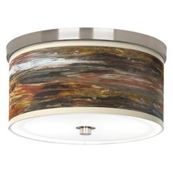 Embracing Change Giclee Nickel 10 1/4&quot; Wide Ceiling Light