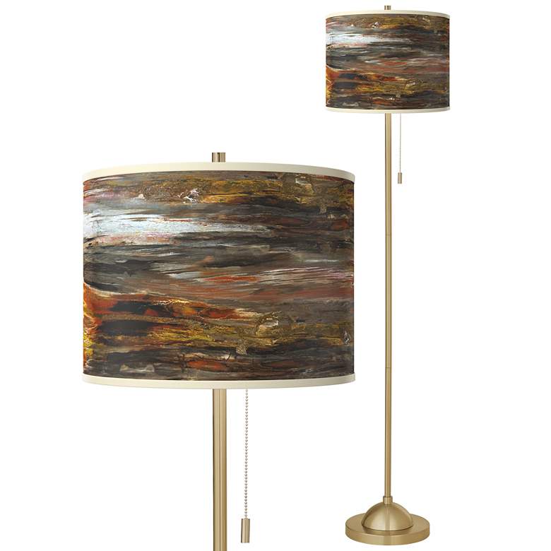 Image 1 Embracing Change Giclee Warm Gold Stick Floor Lamp