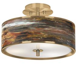 Embracing Change Gold 14&quot; Wide Ceiling Light