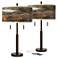 Embracing Change Robbie Bronze USB Table Lamps Set of 2