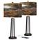 Embracing Change Susan Dark Bronze USB Table Lamps Set of 2