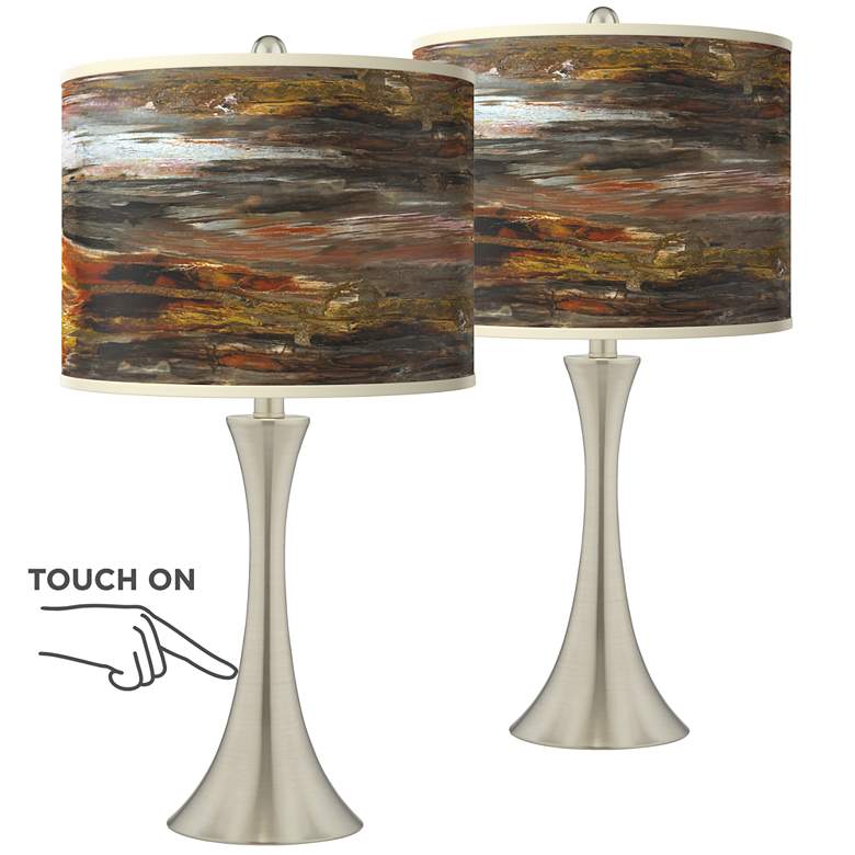 Image 1 Embracing Change Trish Brushed Nickel Touch Table Lamps Set of 2