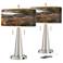 Embracing Change Vicki Brushed Nickel USB Table Lamps Set of 2