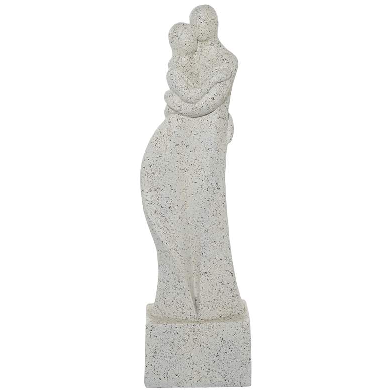 Image 1 Embracing Couple 48 inchH White Fiberglass Outdoor Garden Statue