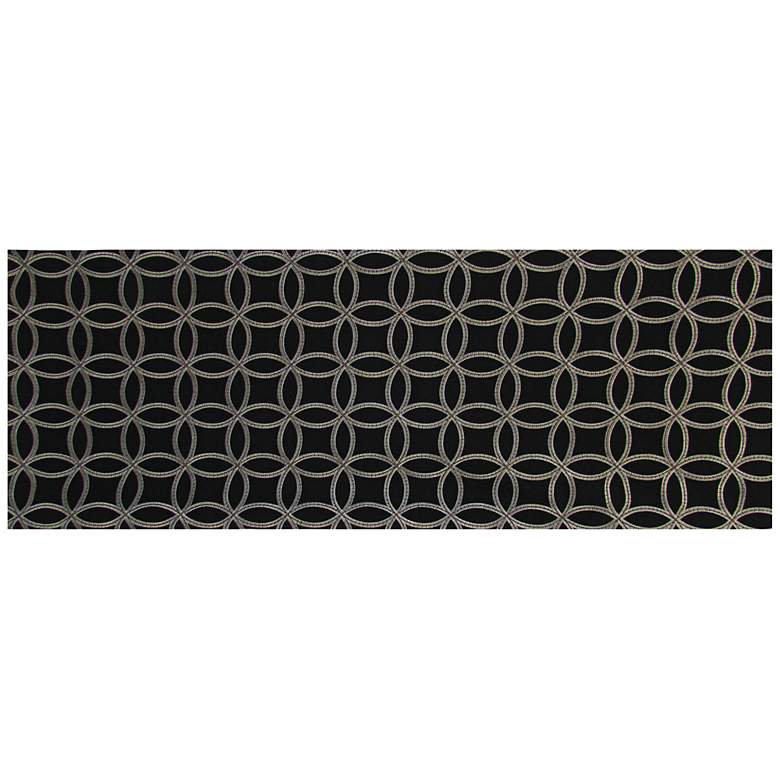 Image 1 Embroidered Circles Black Table Runner