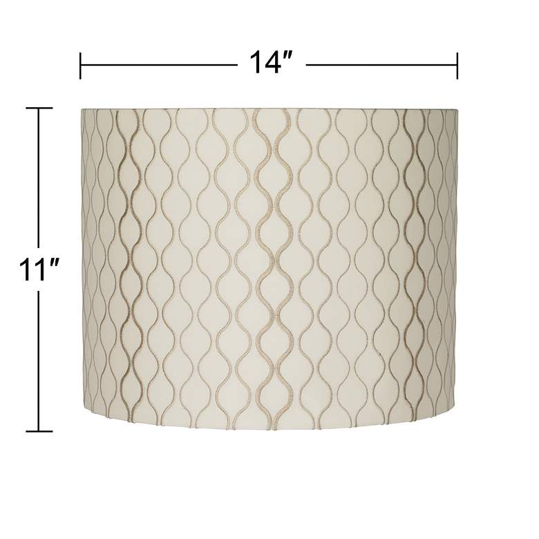 Embroidered Hourglass Lamp Shade 14x14x11 (Spider) more views