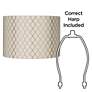 Embroidered Hourglass Lamp Shade 16x16x11 (Spider)