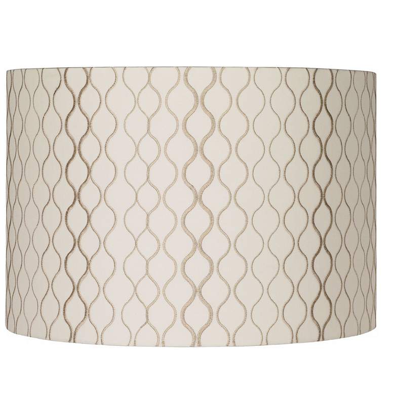 Image 1 Embroidered Hourglass Lamp Shade 16x16x11 (Spider)