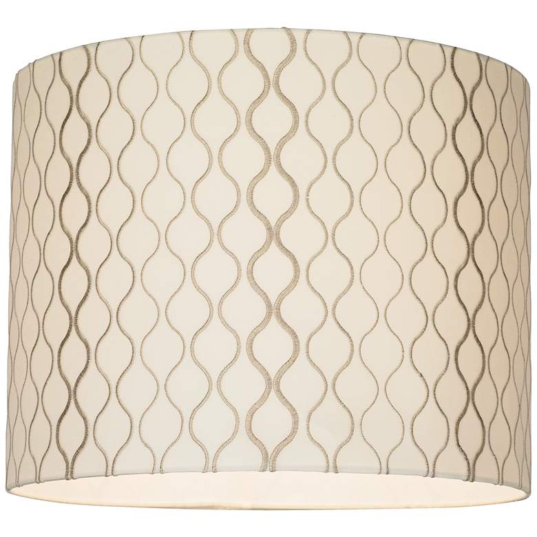 Image 3 Embroidered Hourglass Set of 2 Drum Shades 14x14x11 (Spider) more views