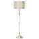 Embroidered Hourglass Shade Antique White Floor Lamp
