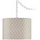 Embroidered Hourglass Swag Style Plug-In Chandelier