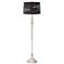 Embroidered Peacock Shade Antique White Floor Lamp