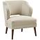 Embry Cream Fabric Open Back Accent Chair