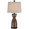Embry Modern Aged Gold Leaf Table Lamp