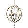 Emelia 36" Wide Silver Leaf Pendant