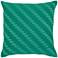 Emerald Basketweave 20" Square Indoor-Outdoor Pillow