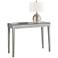 Emerald Brushed Silver and Mirrored Console Table