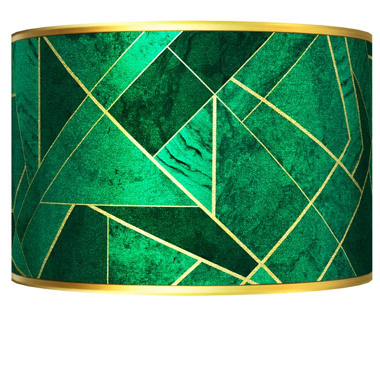 Image 1 Emerald City Gold Metallic Giclee Shade 12x12x8.5 (Spider)