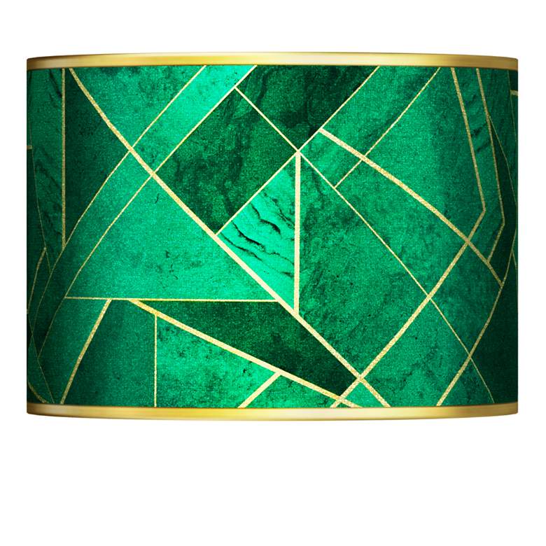 Image 1 Emerald City Gold Metallic Lamp Shade 13.5x13.5x10 (Spider)