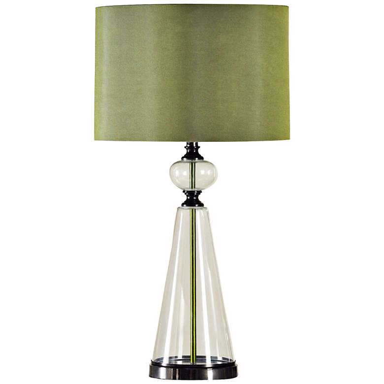 Image 1 Emerald Green Glass Table Lamp