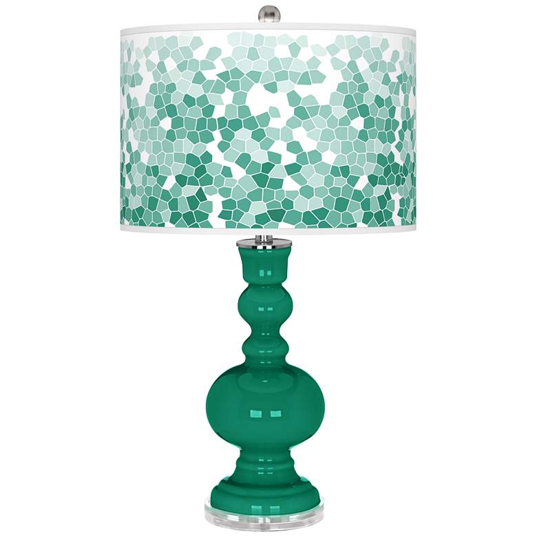 Image 1 Emerald Mosaic Giclee Apothecary Table Lamp